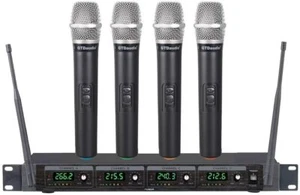 GTD Audio 4 Channel VHF Handheld Wireless Microphone System Mic (Brand New) 380H - Picture 1 of 3