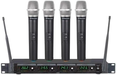 GTD Audio 4 Channel VHF Handheld Wireless Microphone System Mic (Brand New) 380H - Image 1 of 3