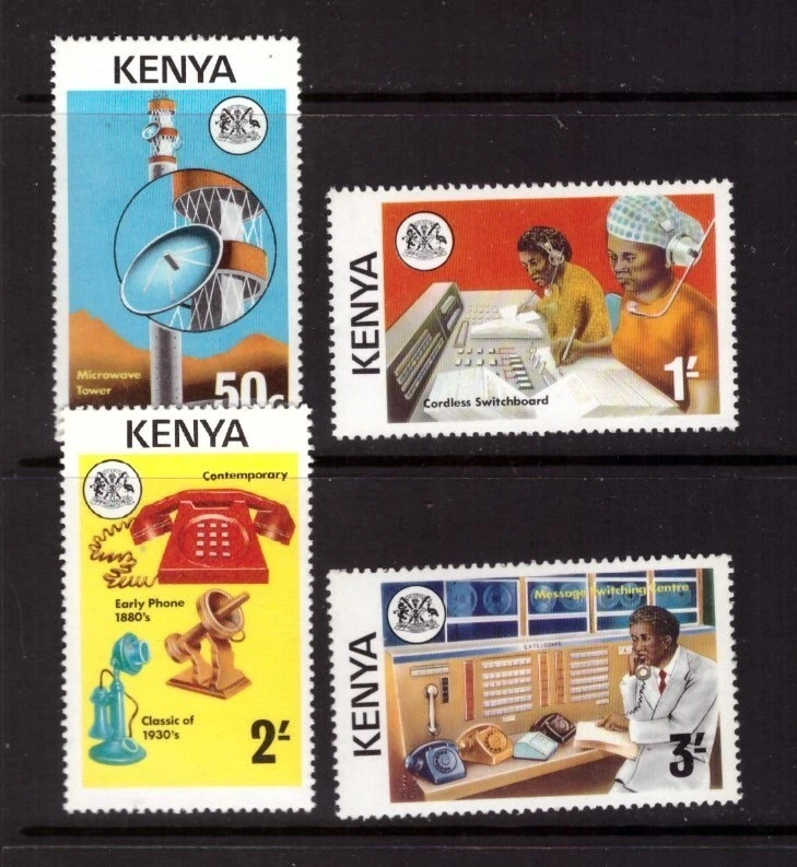 Kenya 1976 Telecommunications set MNH mint stamps - Image 1 of 1