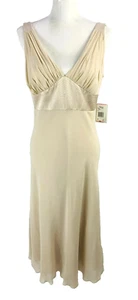 Anne Klein Women's Semi-Formal Midi Dress SZ 10 Sand NWT - Picture 1 of 9
