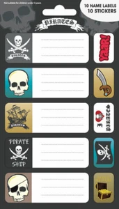 Pegatinas etiquetas de nombre pirata - Imagen 1 de 1