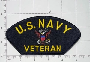 US Navy Veteran Patch Iron-On New YZ67 - Picture 1 of 1