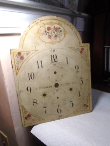Antiguo-Seth Thomas-Wooden Works-Esfera de reloj de abuelo-Ca.1825-#V702 - Imagen 1 de 3