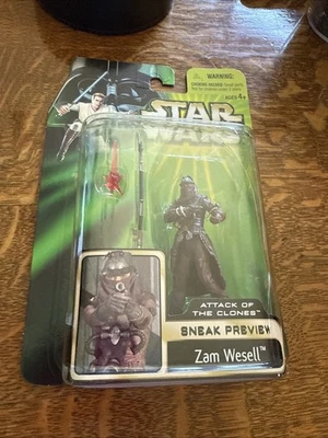 Novo boneco de ação Star Wars Attack of the Clones 2001 Zam Wesell prévia FT5 - Imagem 1 de 4