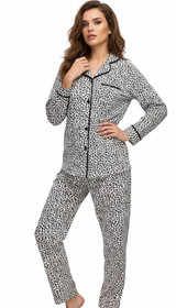 Victoria&rsquo;s Secret Women&rsquo;s Pajama Set Sleepwear Animal Print Button Front Size M