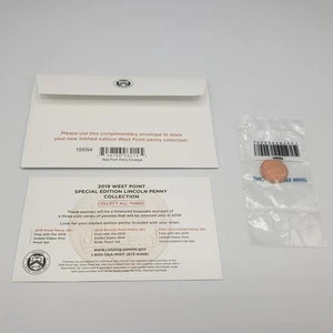2019 W (West Point) Proof Lincoln Shield Cent with Envelope - Picture 1 of 2