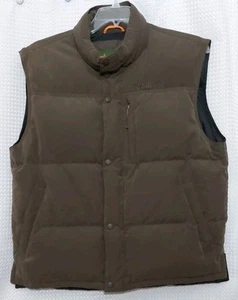 Saddlebred Down Wnter Puffer Quilted Vest Mens Size XXL Brown Full Zip Snap - Picture 1 of 9