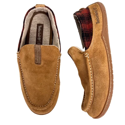 Zapatillas Timberland X Smartwool Mocasín EK Kick Around Puntera Sin usar, en caja tostada a cuadros para hombre 9 Foto 1 de 4