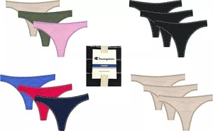 Champion Damen Tanga Slips 3er Pack Tanga Unterwäsche Mikrofaser String Slip - Bild 1 von 20
