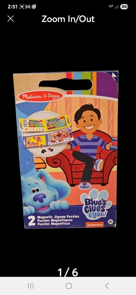 P3-053C1 Melissa & Doug Blue's Clues & You! Juego de rompecabezas magnético TakeAlong Foto 1 de 4