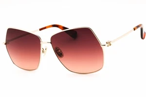 Max Mara MM0035 H 30F Sonnenbrille glänzend tiefgoldfarbenes Gestell braune Gläser mit Farbverlauf 61 mm - Bild 1 von 4