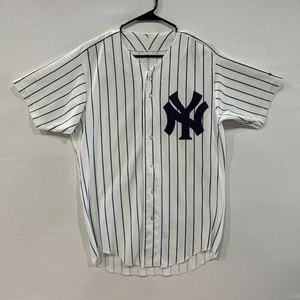 VTG New York Yankees Jersey Men’s M White Pinstripe Made USA Wilson  - Picture 1 of 5