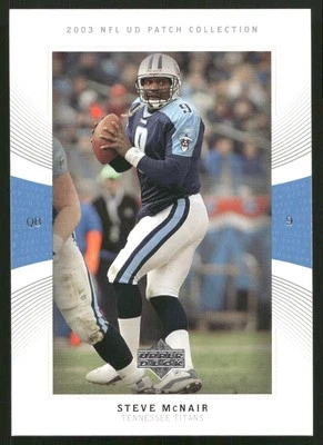2003 Upper Deck NFL Patch Collection Steve McNair Tennessee Titans #25 - Image 1 of 2