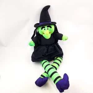 Vintage 1995 Halloween Witch Nylon Plush International Silver Co - Picture 1 of 10