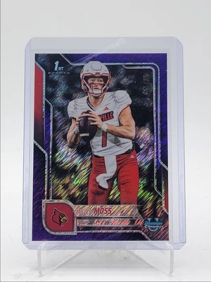 MILLER MOSS 2025 BOWMAN UNIVERSITY CHROME 1ST PURPLE SHIMMER /75 Q4282 - Image 1 of 2