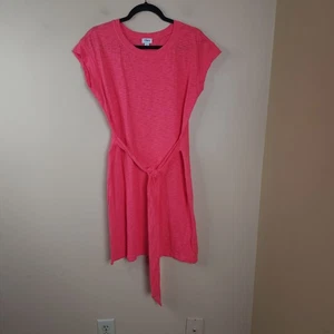 Vestido Camiseta J Crew Manga Corta Cintura Corbata en Rosa Talla M - Imagen 1 de 9