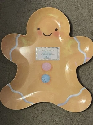 Cupcakes And Cashmere 16 inch Gingerbread BoyMelamine serving  Tray New - Image 1 of 3