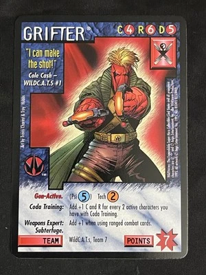 Wildstorms CCG Grifter WildCATS Rare Card Limited Cole Cash Image DC Comics - Image 1 of 2
