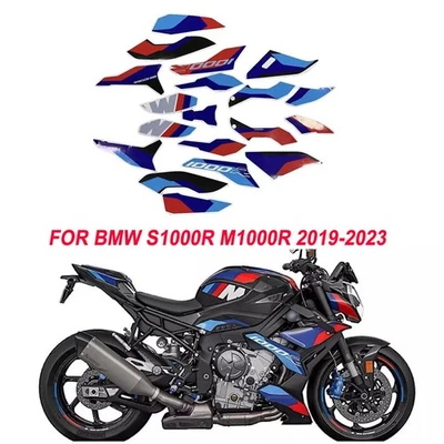Blue black Body Fairing Sticker Decals 2021 2022 2023 24 For BMW S1000R M1000R — 第 1/4 张图片