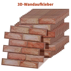 55X 3D TAPETEN SELBSTKLEBEND STEINOPTIK WANDPANEELE ZIEGELSTEIN WANDAUFKLEBER - Bild 1 von 12