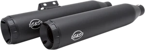 S & S Cycle Grand National Slip-On Mufflers Black 550-0737 - Picture 1 of 1