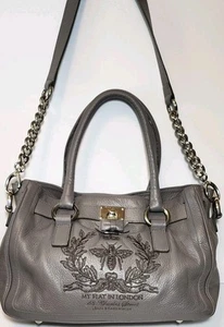 BRIGHTON MY FLAT IN LONDON GRAY QUEEN BEE DEBUTANTE TOTE SHOULDER HANDBAG $340 - Picture 1 of 24