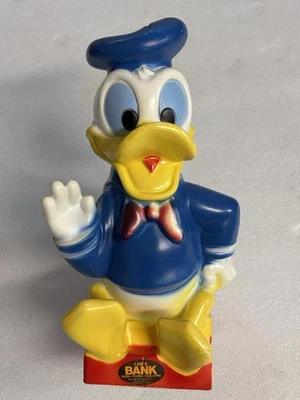 Walt Disney Vintage Donald Duck Coin Bank by Play Pal Plastics 11” tall 1970s - Image 1 of 4