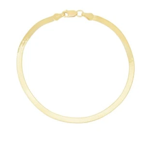 Fischgrät Gliederkette Armband - 14K Gelbgold - massiv - Bild 1 von 6