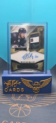 2022-23 Upper Deck Premier Dylan Samberg RPA #'d 24/65 3 Color Patch - Image 1 of 3