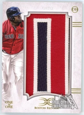 David Ortiz 2017 Topps Definitive Veteran Nameplate Relic Card #DVNC-DO 1/1 - Image 1 of 2
