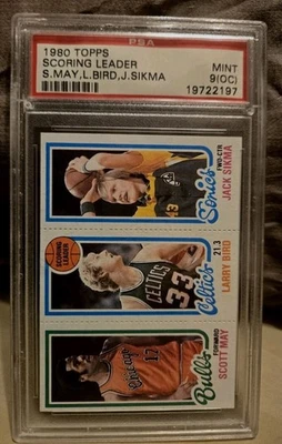 Tarjeta de baloncesto 1980 Topps #232 Larry Bird novato PSA 9 (OC) Boston Celtics  Foto 1 de 2