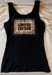 Canotta nera edizione limitata donna Med GBG abbigliamento LA strass BLING WOW - Foto 1 di 4