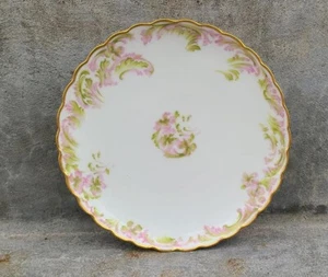 Haviland & Co. Limoges France RARE Floral Pattern 7.5" Plates Gold Leaf - Picture 1 of 10