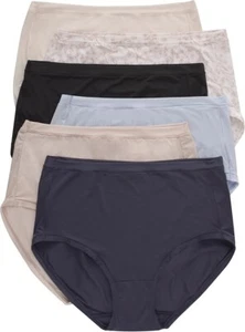 Hanes Women's Microfiber Stretch Underwear Pack, Comfort Flex Fit Modern Brief - Picture 1 of 8