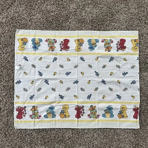Vintage Sesame Street Baby Receiving Blanket 100% Cotton - Picture 1 of 4