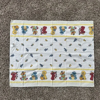 Manta receptora bebé calle sésamo vintage 100 % algodón Foto 1 de 4