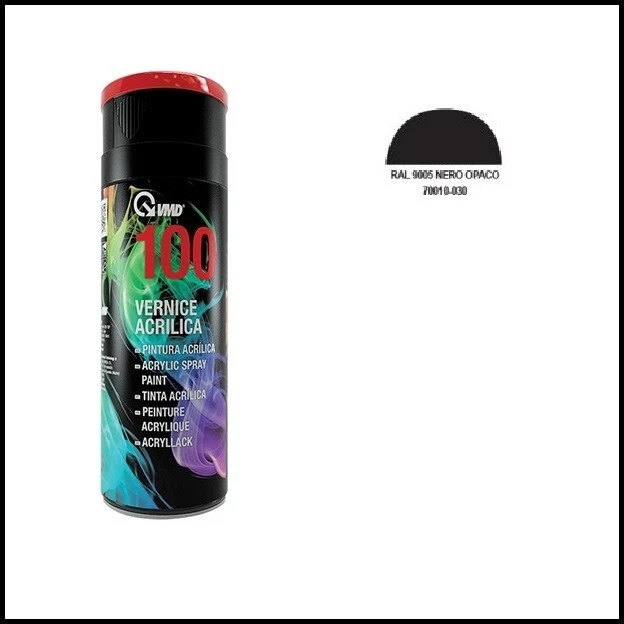 JM BOMBOLETTA SPRAY ACRILICO VERNICE A SPRAY - Nero OPACO ALTA TEMPERATURA 800° - Immagine 1 di 1