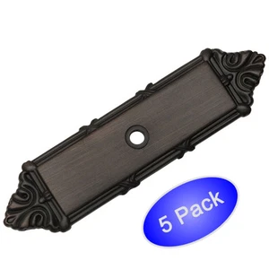 *5 Pack* Cosmas Oil Rubbed Bronze Cabinet Knob Backplate #9467ORB - Picture 1 of 1