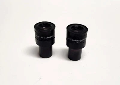 UN PAR DE MICROSCOPIO LEITZ PERIPLAN 10X/18 EYEPEICES 519748 Foto 1 de 4