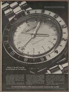 Reloj Bulova Accutron Astronaut 1969 anuncio impreso vintage cuestión de física - Imagen 1 de 6