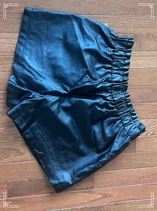 Ramisu Black Faux Leather High-Waisted Shorts - Size XL - Picture 1 of 5
