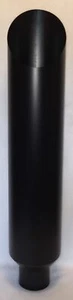 FLAT BLACK  4" INLET 7" OUT 36" LONG MITER CUT DIESEL EXHAUST STACK - Foto 1 di 4
