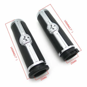 Empuñaduras de mano de 1" para Harley Davidson 1996-posterior VRSC XL XR Dyna Softail - Imagen 1 de 8
