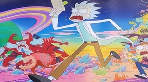 Tapis de souris gaming Rick and Morty Cartoon RGB 31"x12" avec 10 modes d'éclairage 📦 - Photo 1/4