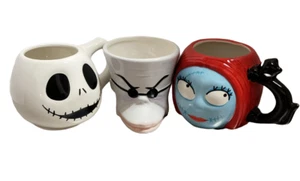 Nightmare Before Christmas Sculpted Sally Jack Skellington Dr. Finklestein Mug  - Picture 1 of 10