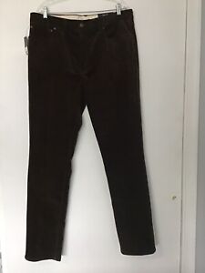 Polo Ralph Lauren Men’s Y2K Brown Corduroy 5-Pocket Straight Leg Pants 38x35 NWT