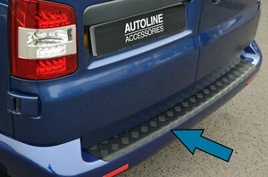 Black Anodised Rear Bumper Protector Guard For Volkswagen T5 Transporter 2003-15 - Picture 1 of 7