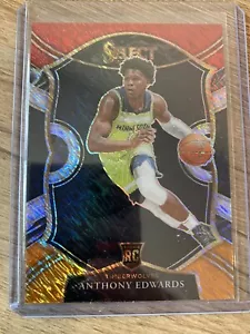 ANTHONY EDWARDS 2020-21 PANINI SELECT TRI-COLOR SHIMMER PRIZM ROOKIE RC - Picture 1 of 2