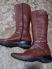 clarks womens boots size 9 leather brown ,made  In ROMANIA 89520