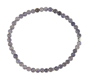 Iolith Armband - Wassersaphir Armband - Edelsteinarmband Perlenarmband blau D129 - Picture 1 of 7